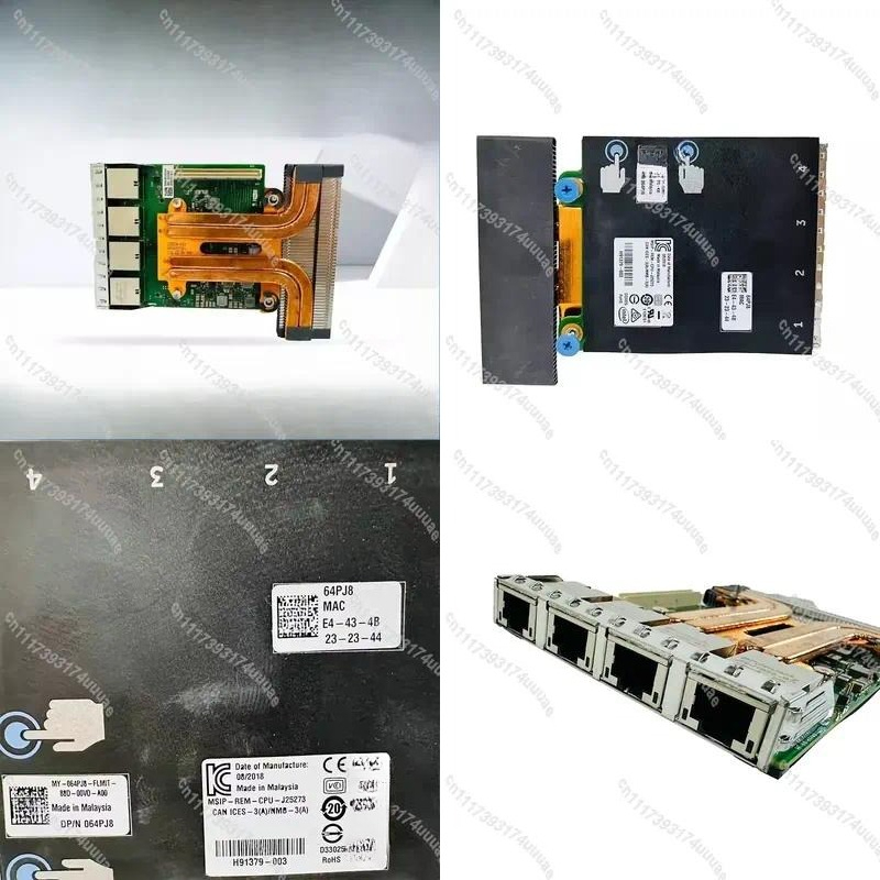 Gigabit Network Card - DELL X550-T4 64PJ8 10GbE Dört Portlu