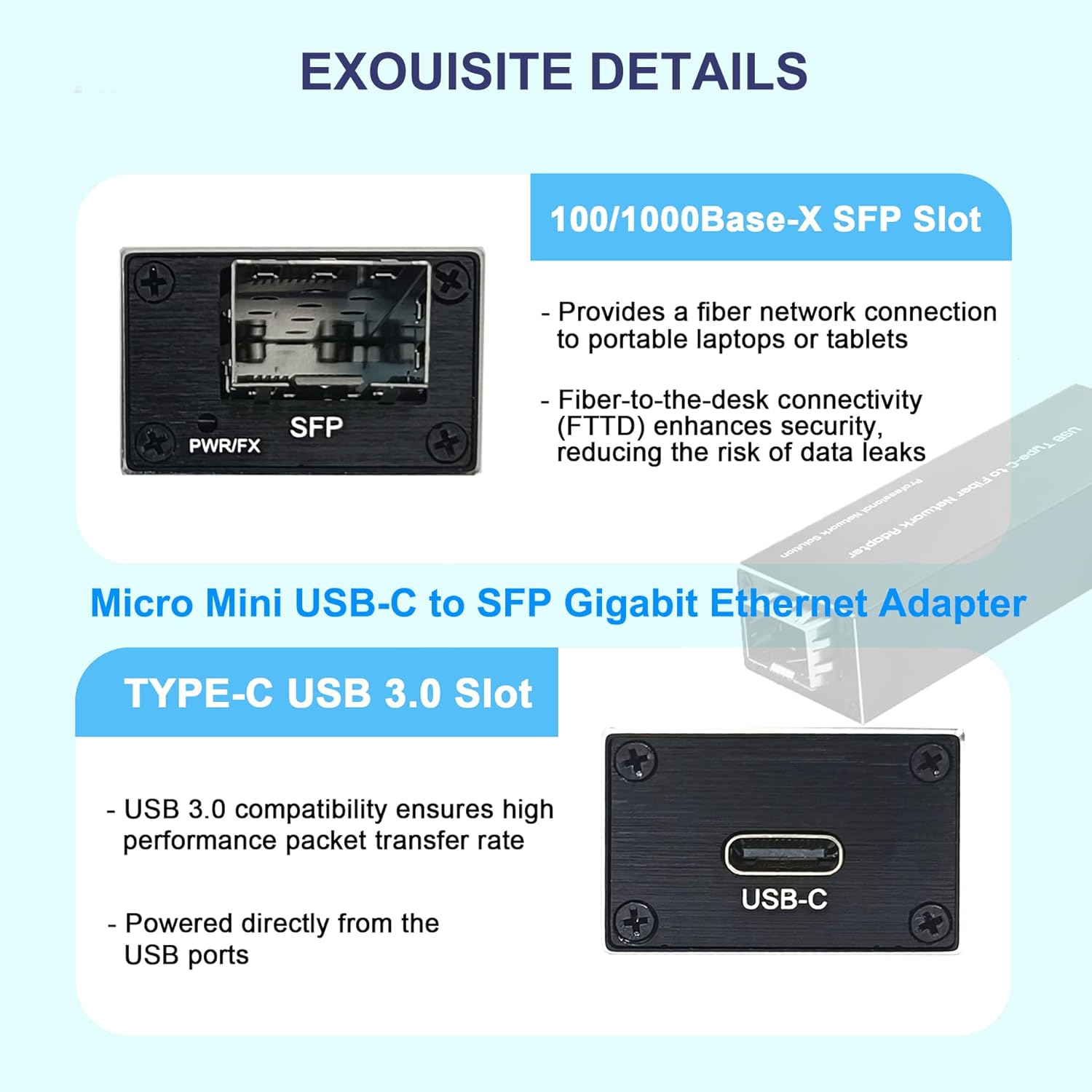 USB 3.0 - SFP Gigabit Ethernet - Gigabit Network Card incelemesi ve fiyatı