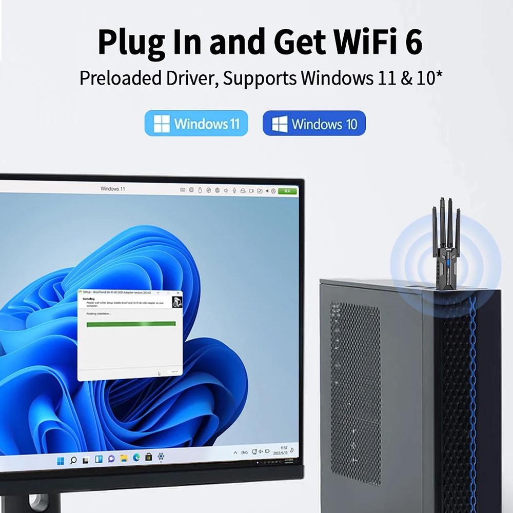 WiFi 6 USB 3.0 Adaptör 1800 Mb - Gigabit Network Card incelemesi ve fiyatı